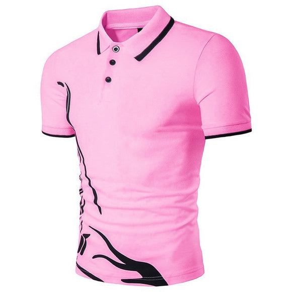 Playera Casual para Hombre con Estampado y Cuello Solapa