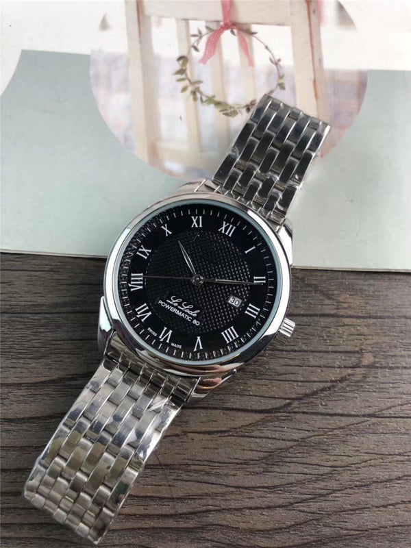 Reloj Calendario Hombre Acero Inoxidable con 3 Agujas Resistente al Agua