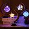 Lámpara Decorativa LED Luna con Ornamento de Hierro Forjado y Luz de Estrella
