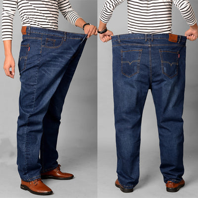 Pantalones Jeans Oversize Elásticos de Corte Recto para Hombre - Image 14