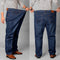 Pantalones Jeans Oversize Elásticos de Corte Recto para Hombre