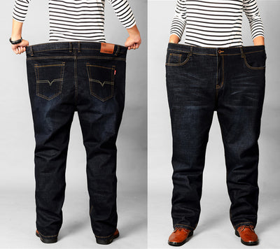 Pantalones Jeans Oversize Elásticos de Corte Recto para Hombre - Image 3