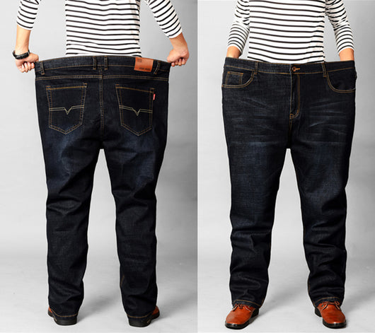 Pantalones Jeans Oversize Elásticos de Corte Recto para Hombre - Image 3
