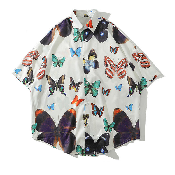 Camisa Casual Suelta de Manga Corta para Niños - Estilo Hong Kong
