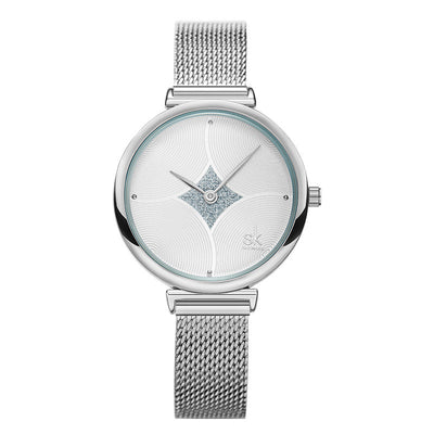 Reloj de Acero Inoxidable con Malla Doble Aguja - Diseño Minimalista - Image 7