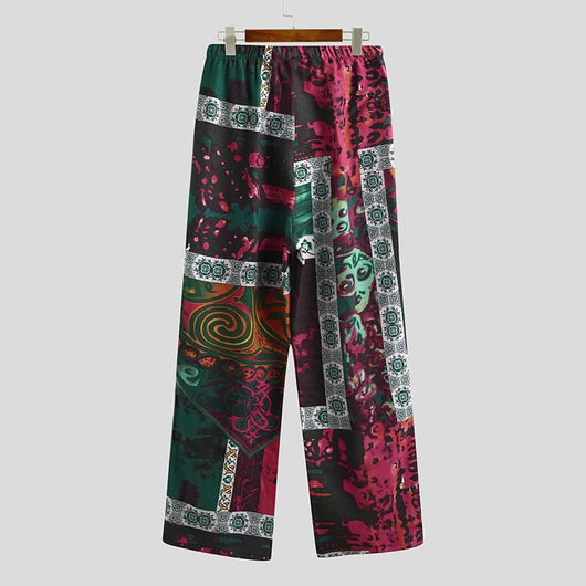 Pijama para Hombre Manga Corta Cuello V con Estampado y Cordones - Image 5