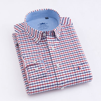 Camisa de Vestir Cuadros Sin Planchado - Manga Larga Profesional - Image 14