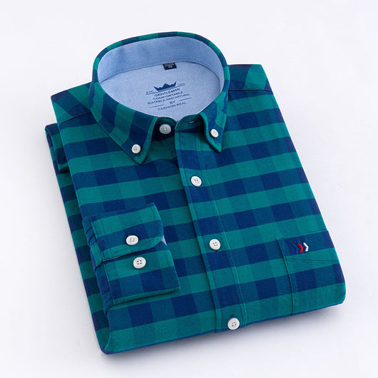 Camisa de Vestir Cuadros Sin Planchado - Manga Larga Profesional - Image 16