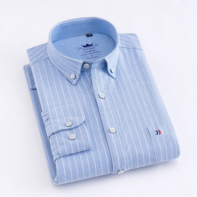 Camisa de Vestir Cuadros Sin Planchado - Manga Larga Profesional - Image 19