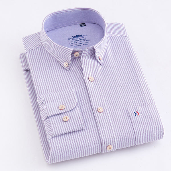 Camisa de Vestir Cuadros Sin Planchado - Manga Larga Profesional