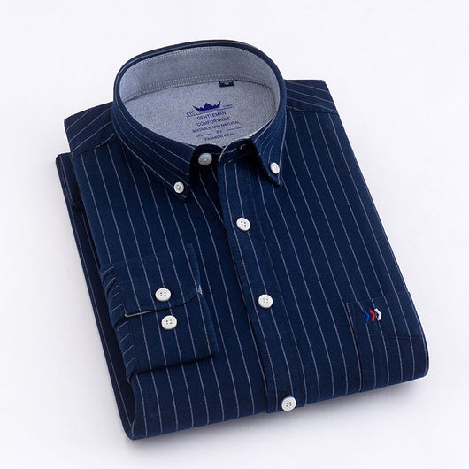 Camisa de Vestir Cuadros Sin Planchado - Manga Larga Profesional - Image 12