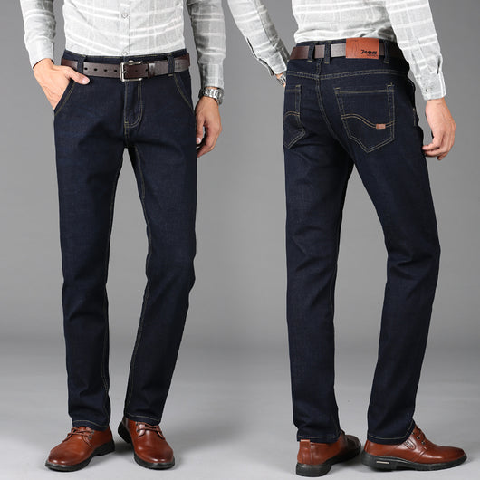 Pantalones Jeans Oversize Elásticos de Corte Recto para Hombre - Image 7