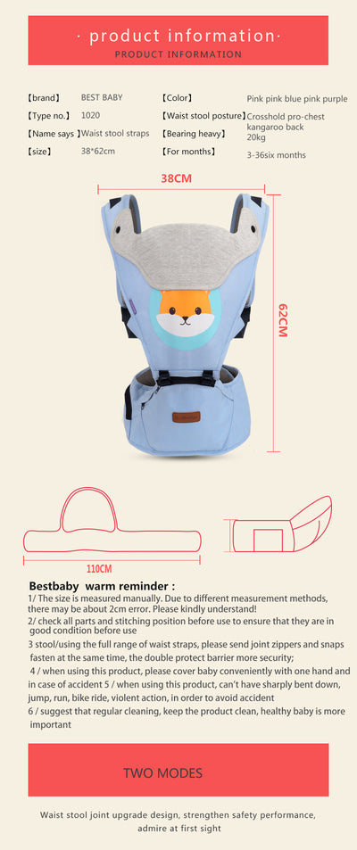 Cargador de Cadera Multifuncional para Bebés - Transpirable y Universal - Image 17