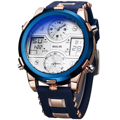 Reloj Deportivo Militar Dual Display Sumergible Multifunción con Movimiento Dual - Image 11