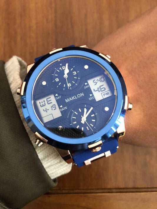 Reloj Deportivo Militar Dual Display Sumergible Multifunción con Movimiento Dual