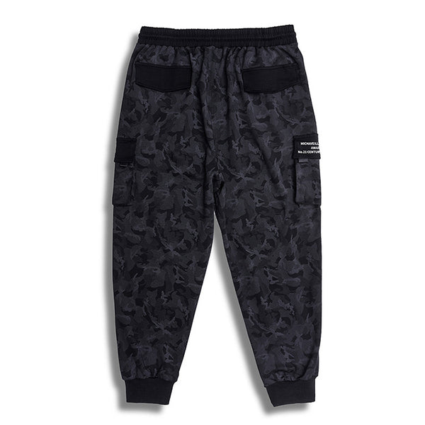 Pantalones Tácticos Camuflaje Gris con Bolsillos Laterales