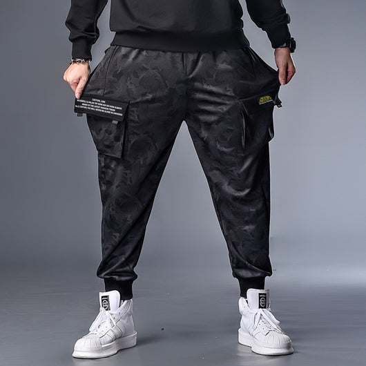Pantalones Tácticos Camuflaje Gris con Bolsillos Laterales - Image 4