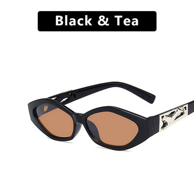 Gafas de Sol Retro Polígonales Diseñador para Mujer con Decoración Felino UV400 - Image 13