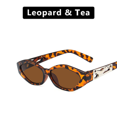 Gafas de Sol Retro Polígonales Diseñador para Mujer con Decoración Felino UV400 - Image 6