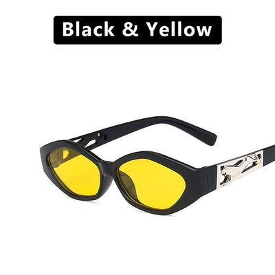 Gafas de Sol Retro Polígonales Diseñador para Mujer con Decoración Felino UV400 - Image 4