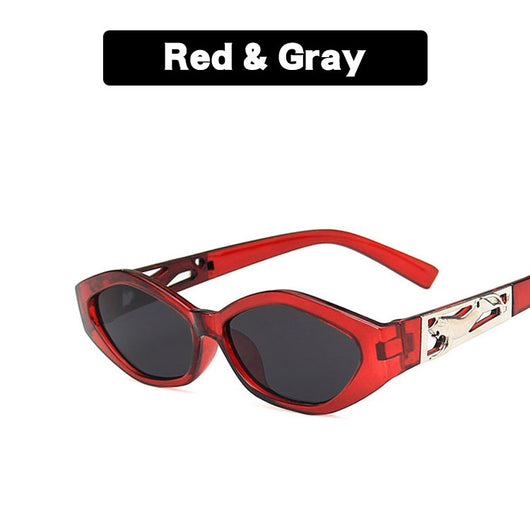 Gafas de Sol Retro Polígonales Diseñador para Mujer con Decoración Felino UV400 - Image 5