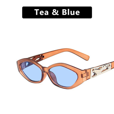 Gafas de Sol Retro Polígonales Diseñador para Mujer con Decoración Felino UV400 - Image 7