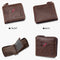 Billetera Hombre Cuero Crazy Horse con Cremallera - Bolsa Retro de Gran Capacidad