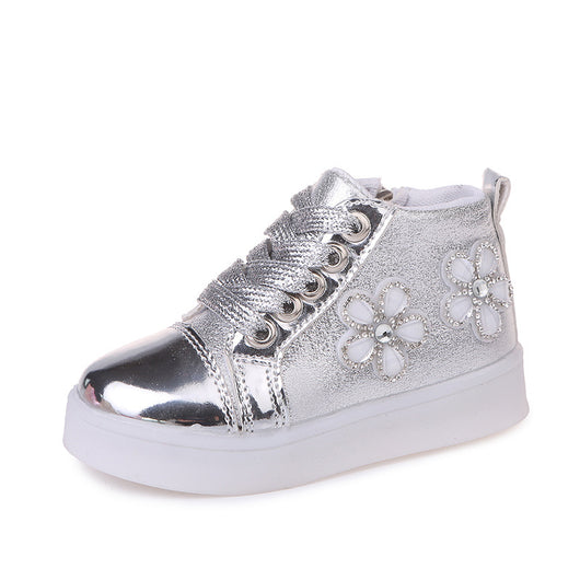 Zapatos Infantiles LED con Flores y Brillantes - Luces Intermitentes - Image 14
