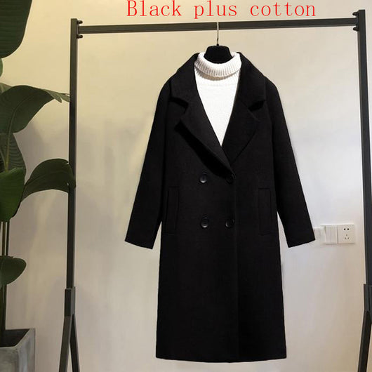 Abrigo de Lana Suelto Negro para Mujer - Elegancia Atemporal - Image 7
