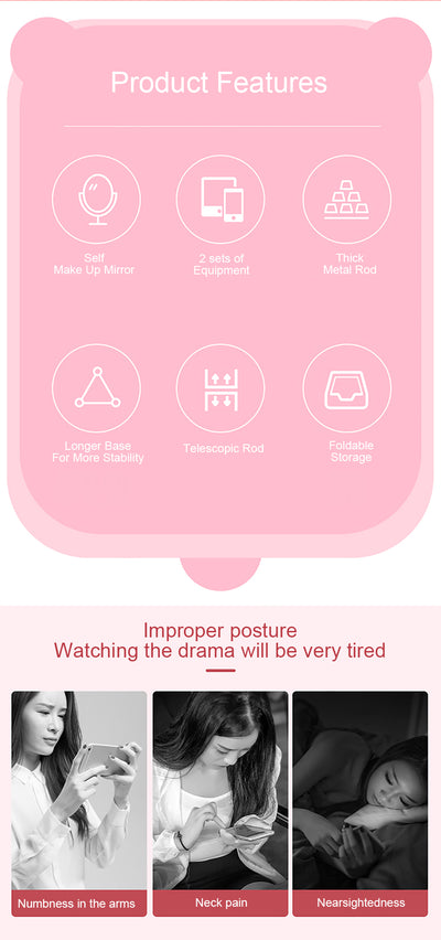 Soporte Ajustable para iPhone e iPad con Espejo - Compatible con Apple - Image 8