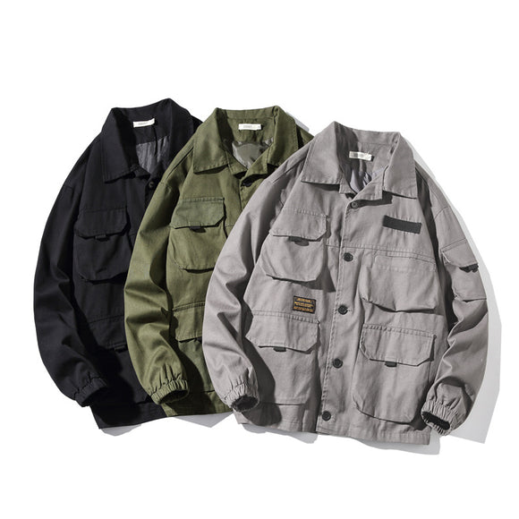 Chaqueta de Trabajo Multi-Bolsillos para Hombre