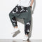 Pantalones Casuales Estilo Chino con Estampado de Grúa - Algodón y Lino