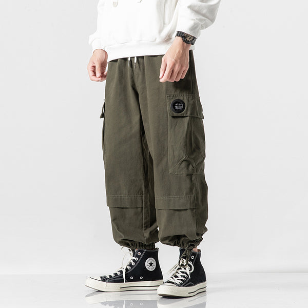 Pantalones Harem Cropped Sueltos con Efecto Vapor