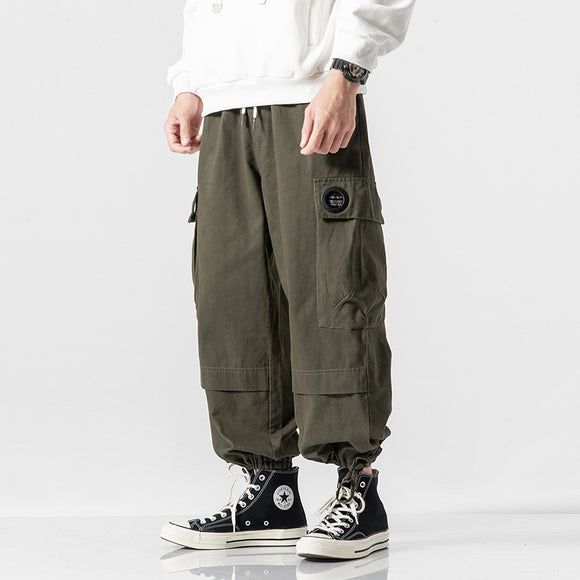 Pantalones Harem Cropped Sueltos con Efecto Vapor