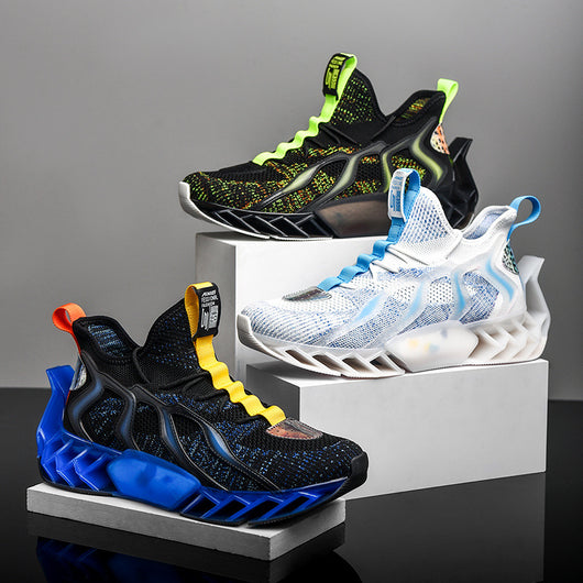 Zapatillas Deportivas Tejidas con Suela Gruesa para Hombre - Image 4