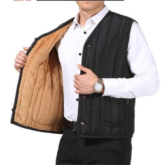 Chaleco Slim Fit de Color Liso para Hombre Maduro - Image 4