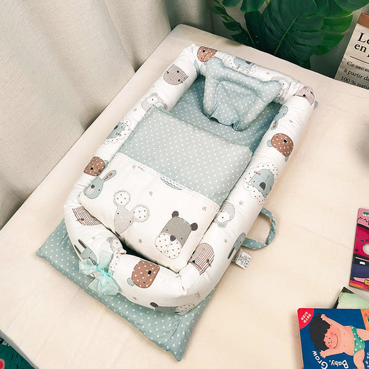 Cuna Portátil Antipreisión para Recién Nacido - Cama de Viaje Biomimética Plegable - Image 36