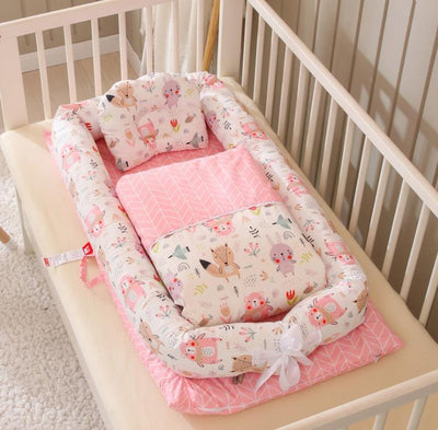 Cuna Portátil Antipreisión para Recién Nacido - Cama de Viaje Biomimética Plegable - Image 35