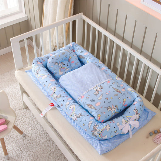 Cuna Portátil Antipreisión para Recién Nacido - Cama de Viaje Biomimética Plegable - Image 38