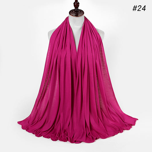 Pañoleta Jersey de Algodón para Mujer - 30 Colores - Ideal para Otoño e Invierno - Image 25