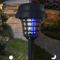 Luminária Solar LED Antimosquito com Luz Branca e Ultravioleta para Jardim