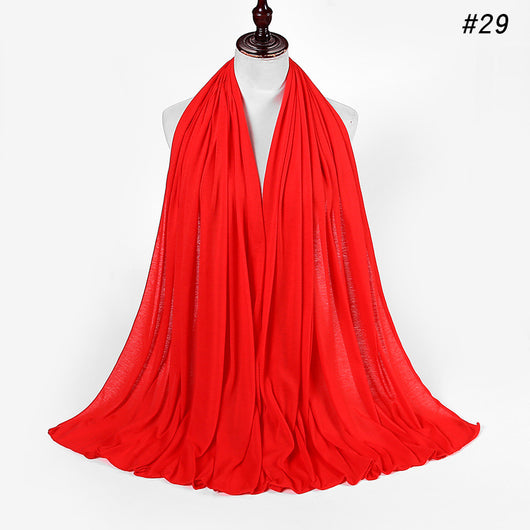 Pañoleta Jersey de Algodón para Mujer - 30 Colores - Ideal para Otoño e Invierno - Image 30