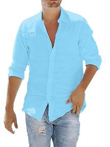 Camisa Urbana de Manga Larga con Solapa para Hombre - Image 15