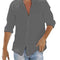 Camisa Urbana de Manga Larga con Solapa para Hombre