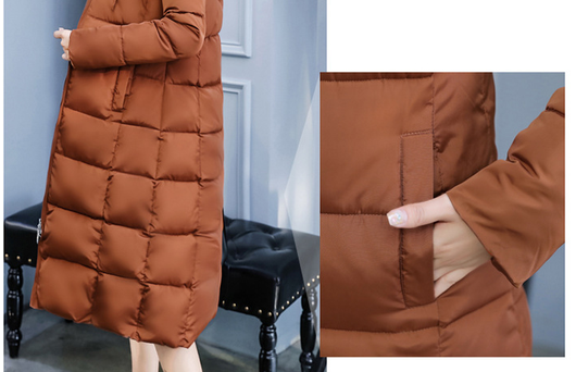 Abrigo Acolchado de Algodón para Mujer - Chaqueta Térmica Larga Entallada - Image 11