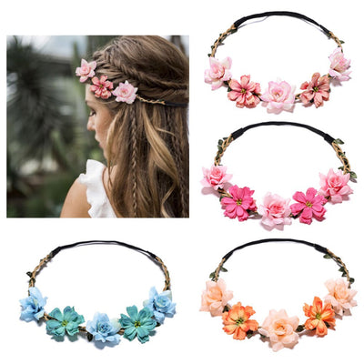 Diadema Floral Gesang Rosa Pequeña