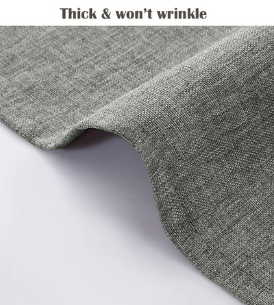 Cortina de Baño Gris Imitación Lino Impermeable - Diseño Moderno Ancho para Bañera - Image 10