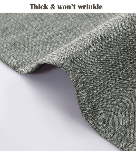 Cortina de Baño Gris Imitación Lino Impermeable - Diseño Moderno Ancho para Bañera - Image 10
