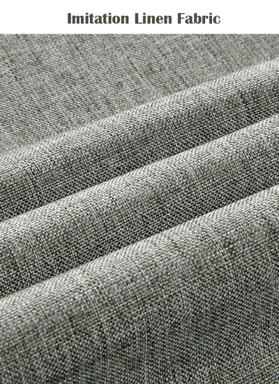 Cortina de Baño Gris Imitación Lino Impermeable - Diseño Moderno Ancho para Bañera - Image 4