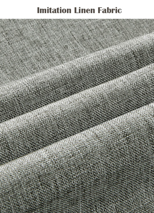 Cortina de Baño Gris Imitación Lino Impermeable - Diseño Moderno Ancho para Bañera - Image 4